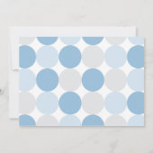 Mod Whale Baby shower Invitation - blauw & grijs Kaart (Achterkant)