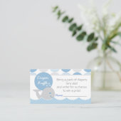 Mod Whale Baby shower Luier Raffle Ticket Informatiekaartje (Staand voorkant)