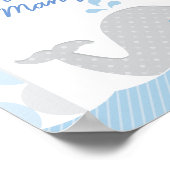 Mod Whale raad hoeveel Baby shower er aan de tong Poster (Hoek)