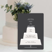 Mod White Iced Wedding Cake paar douche Kaart