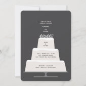 Mod White Iced Wedding Cake paar douche Kaart (Voorkant)