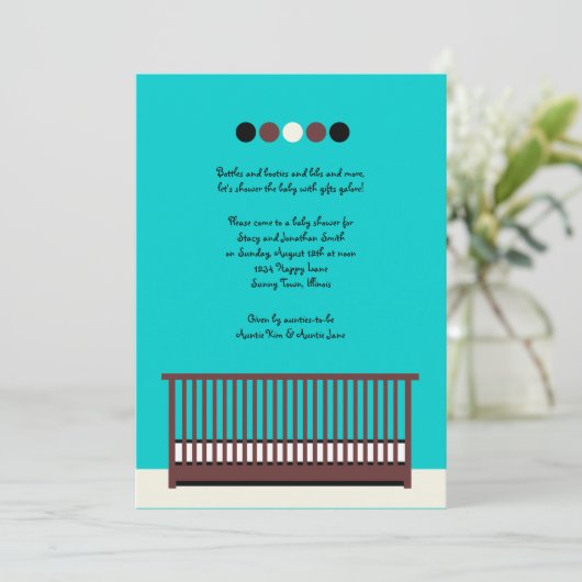 Mod Wieg Uitnodiging (Staand voorkant)