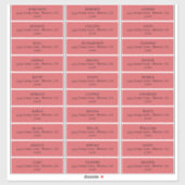 MOD WIJNTULP BRUILOFT ADRESETIKETTEN STICKER (Vel)