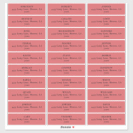 MOD WIJNTULP BRUILOFT ADRESETIKETTEN STICKER