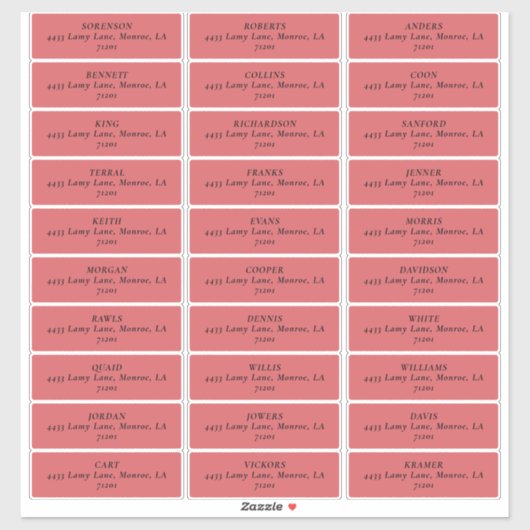 MOD WIJNTULP BRUILOFT ADRESETIKETTEN STICKER (Vel)