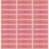 MOD WIJNTULP BRUILOFT ADRESETIKETTEN STICKER (Voorkant)