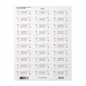 MOD WINE TULIP HUWELIJK Retouradres Label (Full Sheet)
