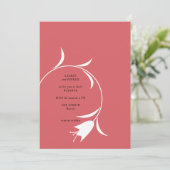 MOD WINE TULP WEDDING KAART (Staand voorkant)