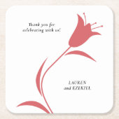 MOD WINE TULP WEDDING KARTONNEN ONDERZETTERS (Voorkant)