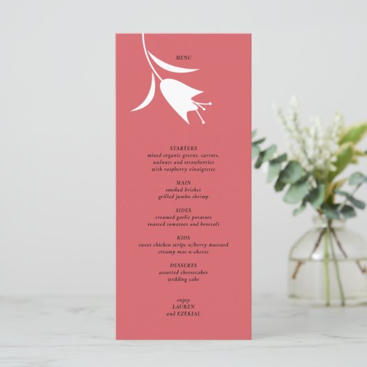 MOD WINE TULP WEDDING MENU (Staand voorkant)