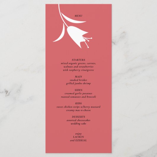 MOD WINE TULP WEDDING MENU (Voorkant)