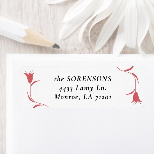 MOD WINE TULP WEDDING Retour Adres Label (Insitu)