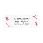 MOD WINE TULP WEDDING Retour Adres Label (Voorkant)