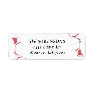 MOD WINE TULP WEDDING Retour Adres Label