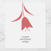MOD WINE TULP WEDDING WIJN ETIKET (Enkel label)