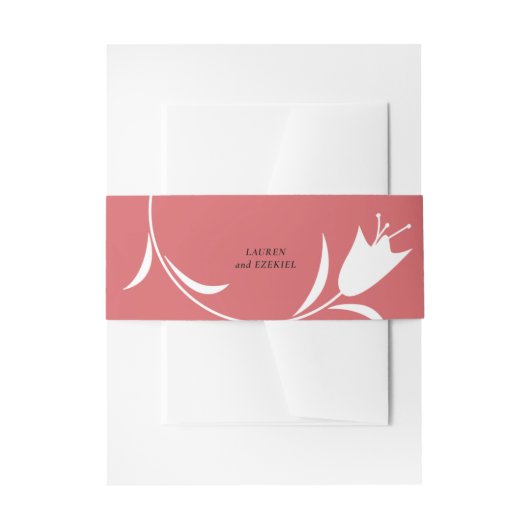 MOD WITTE TULP BRUILOFT UITNODIGINGEN WIKKEL (Voorkant Voorbeeld)