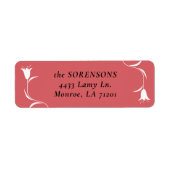 MOD WITTE TULP TULP TROUWRETOURADRES LABEL (Voorkant)