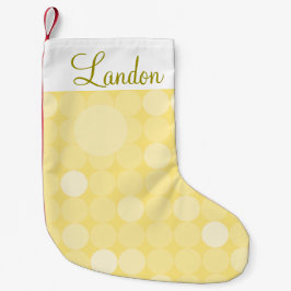 Mod Yellow Polka Dot Kerstmis Kleine Kerstsok