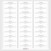 MOD YELLOW TULP BRUILOFT ADRESETIKETTEN STICKER (Vel)