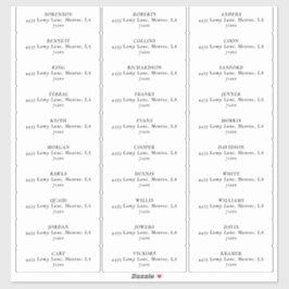 MOD YELLOW TULP BRUILOFT ADRESETIKETTEN STICKER