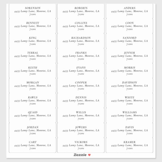 MOD YELLOW TULP BRUILOFT ADRESETIKETTEN STICKER (Vel)