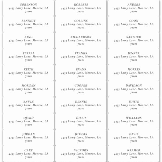 MOD YELLOW TULP BRUILOFT ADRESETIKETTEN STICKER (Voorkant)