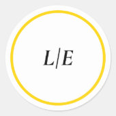 MOD YELLOW TULP TROUWenveloppe afdichting Ronde Sticker (Voorkant)