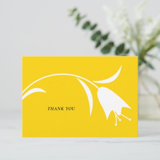 MOD YELLOW TULP WEDDING BEDANKKAART (Staand voorkant)