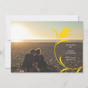 MOD YELLOW TULP WEDDING BEWAAR DE DATUM KAART
