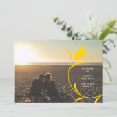 MOD YELLOW TULP WEDDING BEWAAR DE DATUM KAART (Staand voorkant)