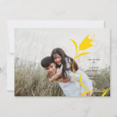 MOD YELLOW TULP WEDDING BEWAAR DE DATUM KAART (Voorkant)