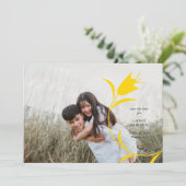 MOD YELLOW TULP WEDDING BEWAAR DE DATUM KAART (Staand voorkant)