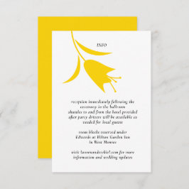 MOD YELLOW TULP WEDDING INFORMATIEKAARTJE