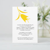 MOD YELLOW TULP WEDDING INFORMATIEKAARTJE (Staand voorkant)