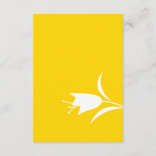 MOD YELLOW TULP WEDDING INFORMATIEKAARTJE (Achterkant)