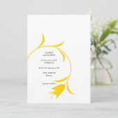 MOD YELLOW TULP WEDDING KAART (Staand voorkant)