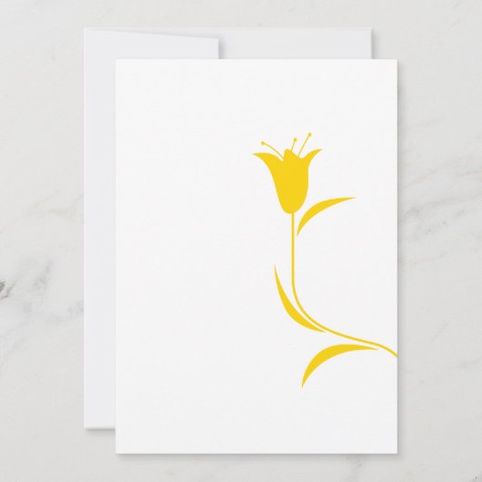 MOD YELLOW TULP WEDDING KAART (Achterkant)