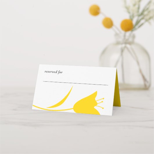 MOD YELLOW TULP WEDDING PLAATSKAARTJE (Voorkant)