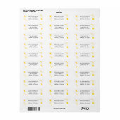 MOD YELLOW TULP Wedding Retour Adres Label (Full Sheet)