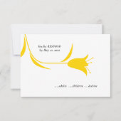 MOD YELLOW TULP WEDDING RSVP KAARTJE (Voorkant)