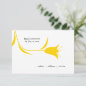 MOD YELLOW TULP WEDDING RSVP KAARTJE (Staand voorkant)