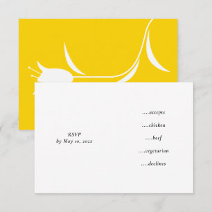 MOD YELLOW TULP WEDDING RSVP KAARTJE