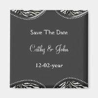 mod zebra print Sparen date magnet
