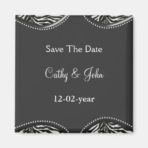 mod zebra print Sparen date magnet