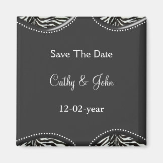 mod zebra print Sparen date magnet