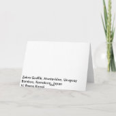 Mod Zebra Thank You Card Bedankkaart (Achterkant)