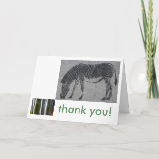 Mod Zebra Thank You Card Bedankkaart