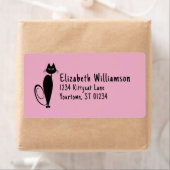 Mod Zwart Kat adreslabel Etiket (Insitu)