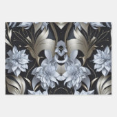 Mod Zwart Verpakkingsdocument Vlakke Bladreeks van Inpakpapier Vel (Voorkant 2)