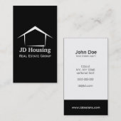 Mod zwart wit klasje Vastgoedkaarten Visitekaartje (Voorkant / Achterkant)